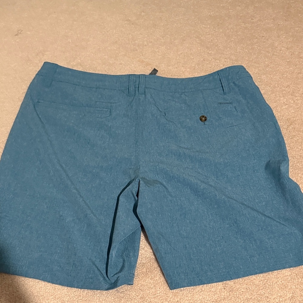 O'Neill Hybrid Hyperdry Teal Men's Flat Front Shorts - Picture 6 of 10